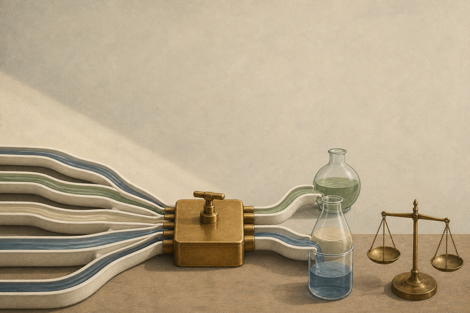 Several model pipelines converge at an AI Gateway where cost and governance are weighed